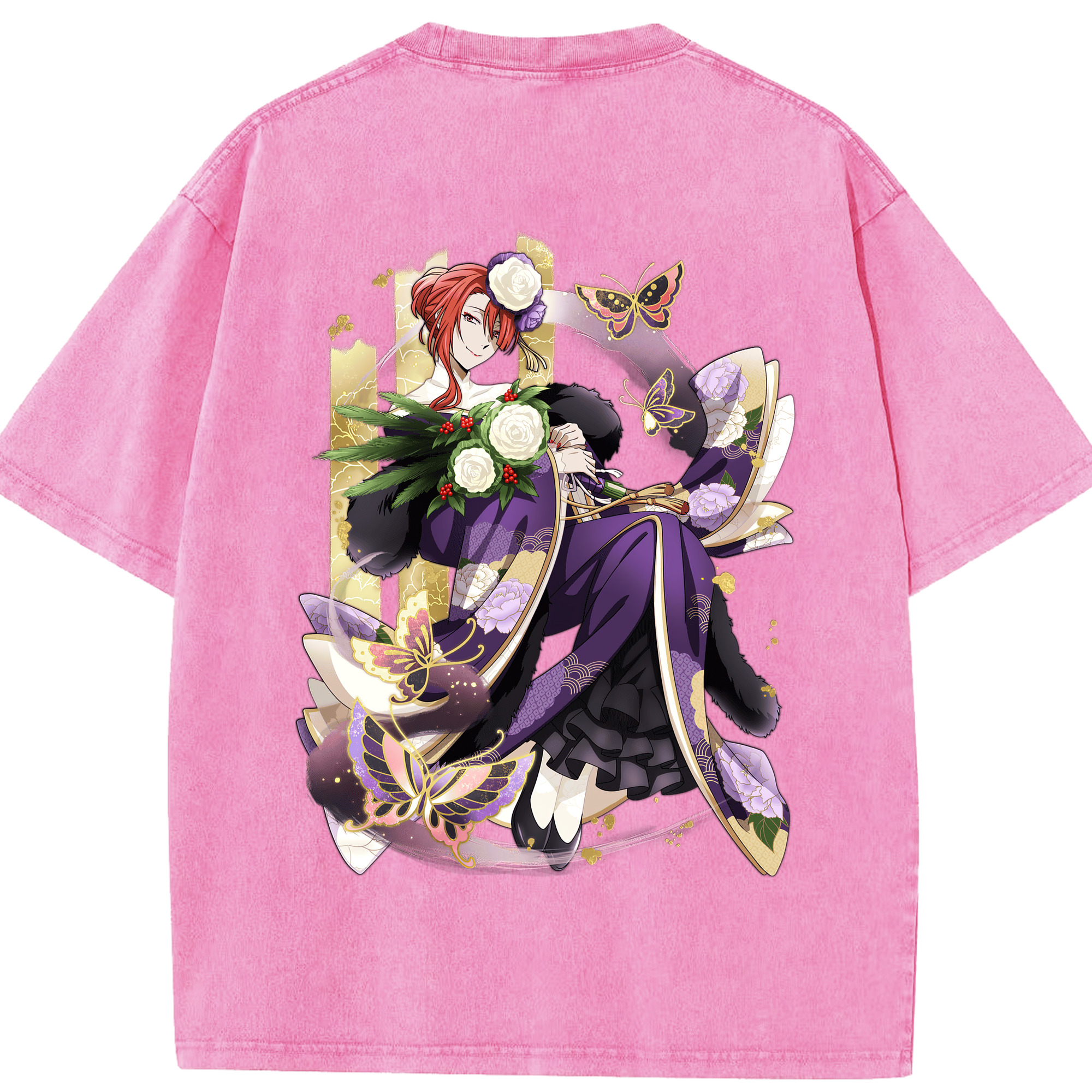 （画像用） 文豪ストレイドッグス Bungo Stray Dogs 綿100% ヴィンテージ風 半袖Tシャツ（背面プリント）